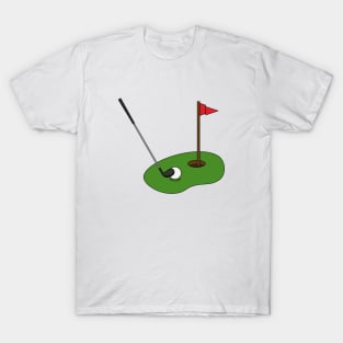 Golf Course Hole with Flag T-Shirt